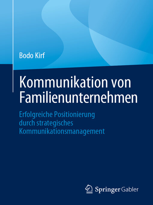 Title details for Kommunikation von Familienunternehmen by Bodo Kirf - Available